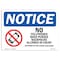 Signmission OSHA Notice, 5" Height, NOTICE No Cell Phones Bags Purses In Court Sign, 7" X 5", Landscape OS-NS-D-57-L-16033 - alternate 1